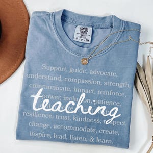 Comfort Colors® Teaching Shirt, Teacher Shirt, Teach Shirt, Teacher Gift for Teacher, Cute Elementary Teacher, Inspirational Teacher Shirt