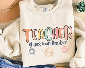 Teacher Sweatshirt, Retro Teacher Shirt, Teach Sweatshirt, Teaching Sweatshirt, Back to School, Teacher Appreciation, Cute Teacher Gifts