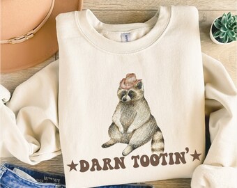 Raccoon Sweatshirt, Vintage Raccoon Shirt, Western Graphic Tee, Funny Raccoon Shirt, Y2k Graphic Shirt, Vintage Crewneck, Nostalgia Shirt