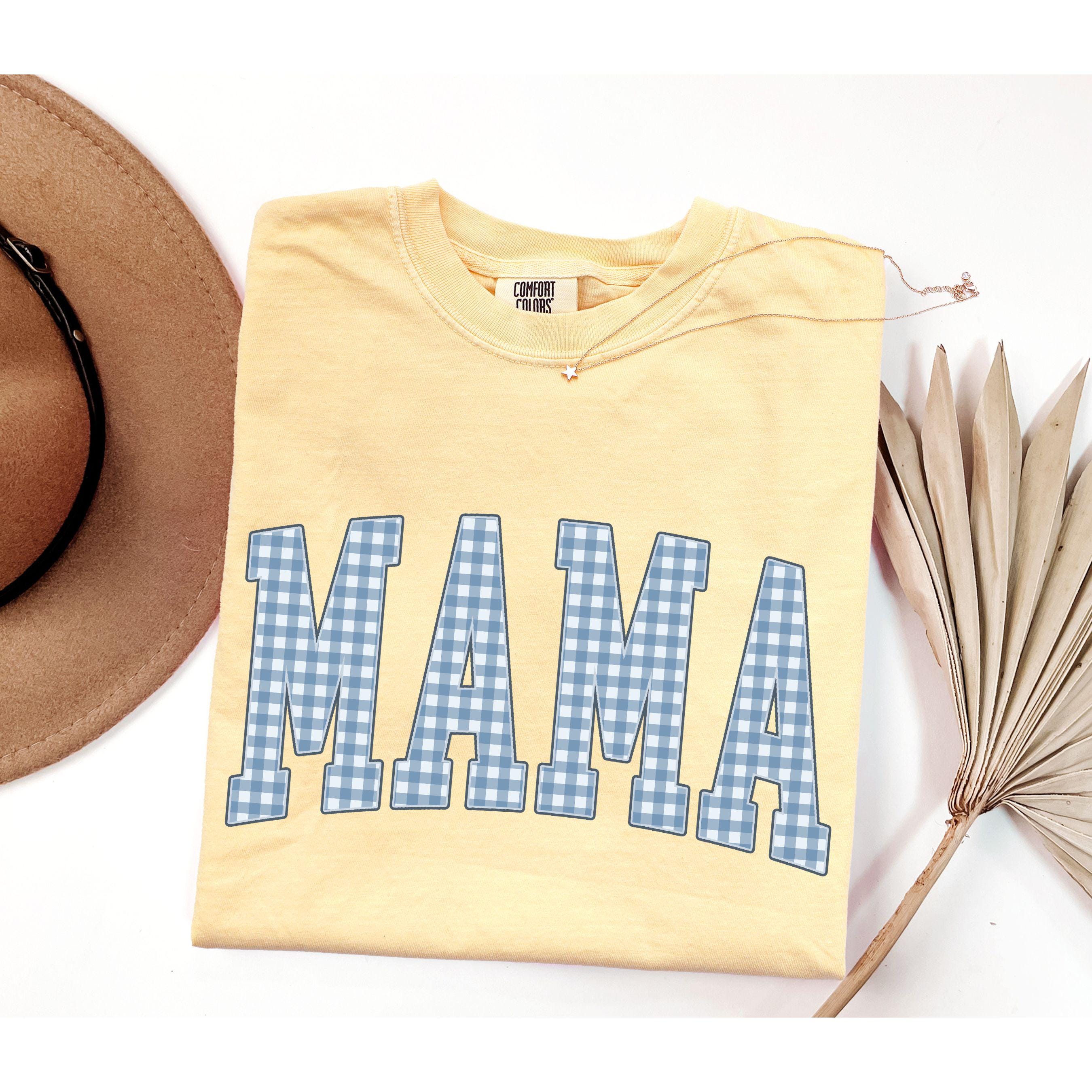 Mama Color:blue Comfort Colors® Mama Shirt, Mothers Day Gift, Cute Mom Shirt, Mama Tee ...