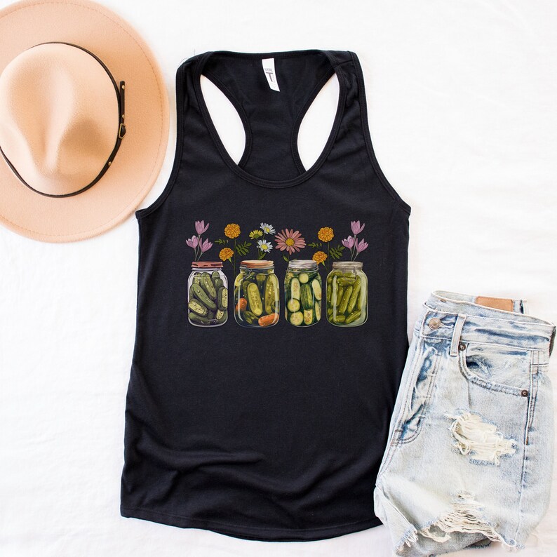 Vintage Canned Pickles Shirt, Food Tank Top, Pickle Lover Shirt, Pickle Jar Shirt, Canning Season Shirt, Gift for Gardener, Homemade Pickles bild 8