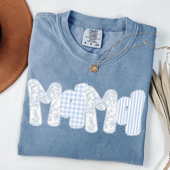 Comfort Colors® Mama Shirt Floral Mama Tee Vintage Mama Shirt Girly Aesthetic Mom Gingham Mama Toile De Jouy Mama Shirt Gift for Mama Trendy