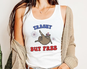 4th Of July Tank Top, Graphic Raccoon Shirt, Independence Day Shirt, Patriotism Shirt, 1776 Shirt, Trendy USA Shirt, American Flag Shirt