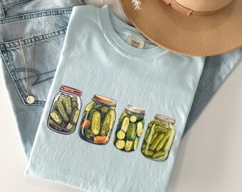 Vintage Canned Pickles Shirt, Pickle T-shirt, Pickle Jar Shirt, Canning Season Shirt, Gift for Gardener, Homemade Pickles, Gardener Shirt