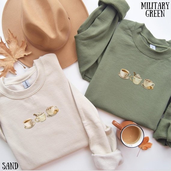 Coffee Sweatshirt, Cozy Sweatshirt, Fall Sweatshirt, Autumn Sweatshirt, Fall Sweater, Spooky Season Sweatshirt, Cozy Gift, Fall Girl Gift