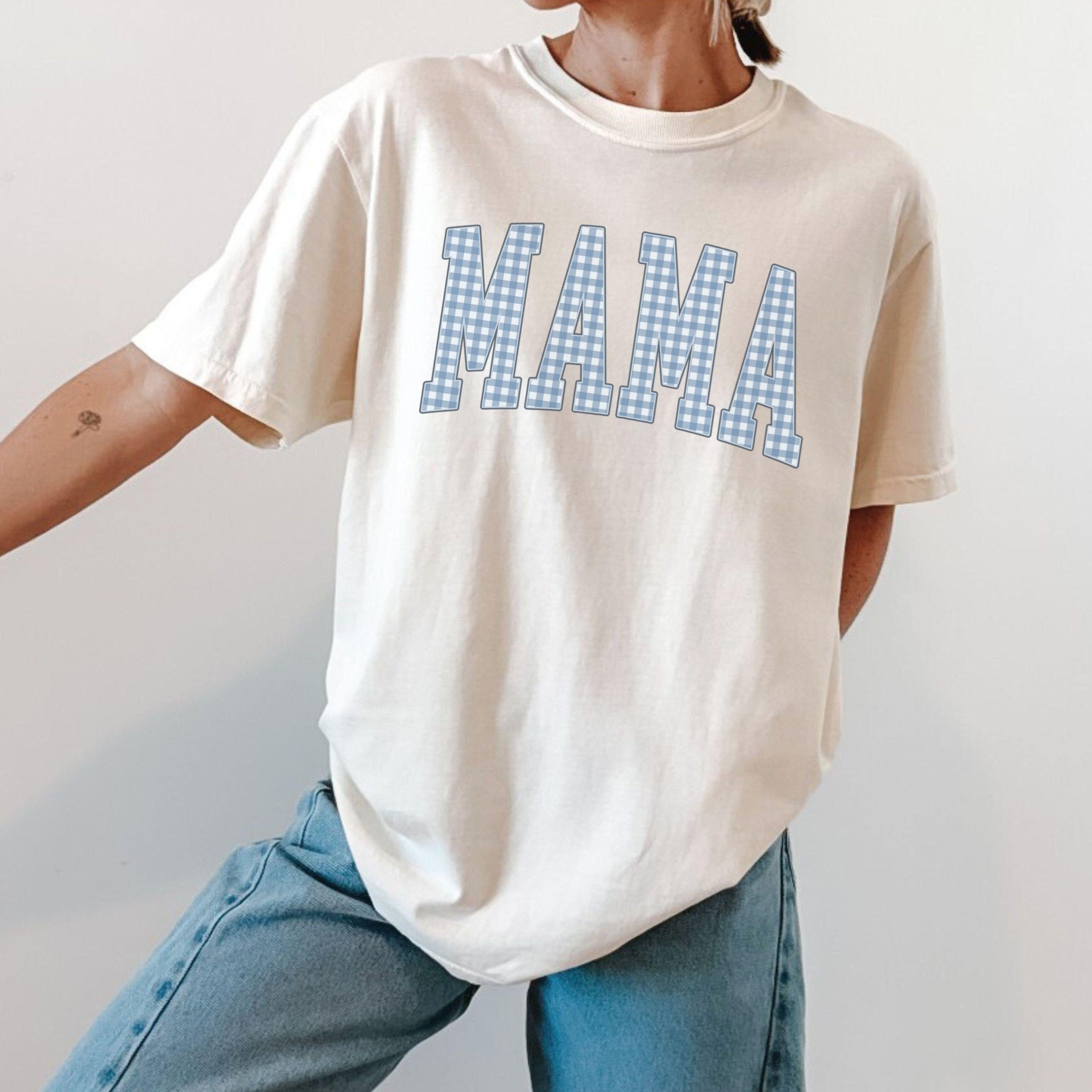 Mama Color:blue Comfort Colors® Mama Shirt, Mothers Day Gift, Cute Mom Shirt, Mama Tee ...