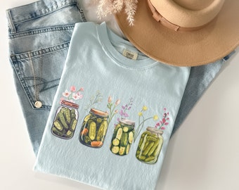 Vintage Canned Pickles Shirt, Pickle Tshirt, Pickle Jar Shirt, Pickle Lover Shirt, Canning Season Shirt, Gift for Gardener, Homemade Pickles