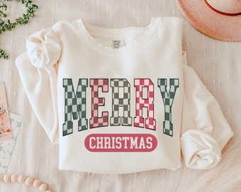 Comfort Colors® Christmas Sweatshirt, Christmas Crewneck, Christmas Sweater, Retro Christmas Shirt, Holiday Shirt, Cute Xmas Shirt,Christmas