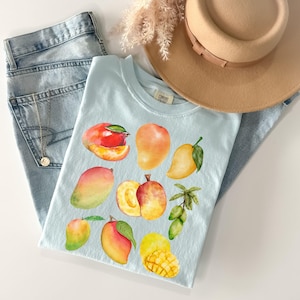 Comfort Colors® Fruit Shirt, Boho Fruit Shirt, Mango Shirt, Cute Fruit Shirt, Aesthetic Fruit Shirt, Foodie Shirt, Plant Lover Shirt, Fruit