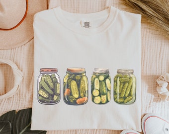 Vintage Canned Pickles Shirt, Pickle T-shirt, Pickle Jar Shirt, Canning Season Shirt, Gift for Gardener, Homemade Pickles, Gardener Shirt