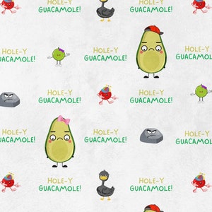 Hole-y Guacamole All Characters Kids Velveteen Minky Blanket