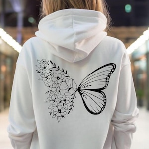 バタフライパーカー、フローラルバタフライスウェットシャツ、バタフライラバーTシャツ、アニマルスウェットシャツ、アニマルラバーギフト、バタフライグラフィックスウェットシャツ、P6188
