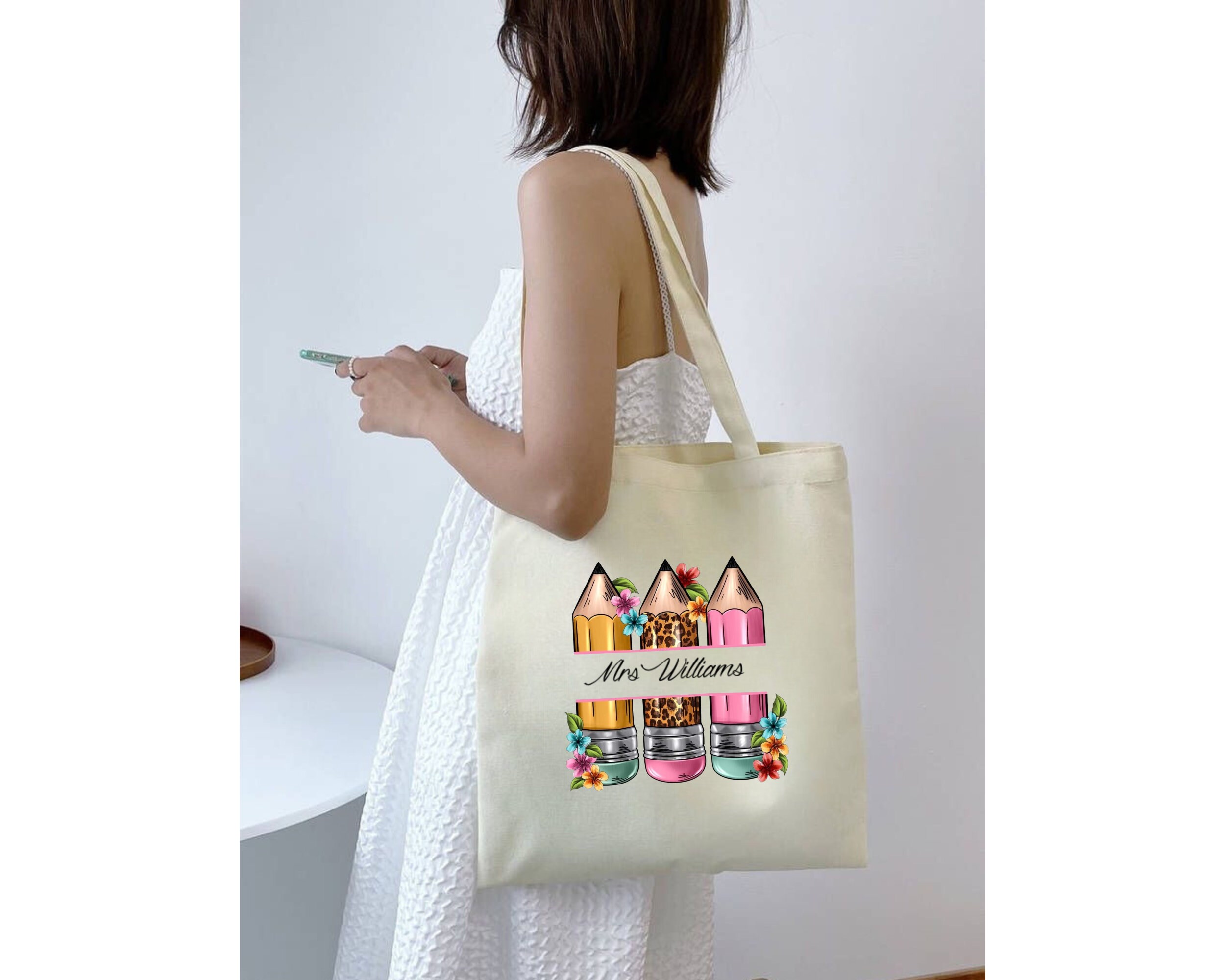 Teacher Gift Bag, Teacher Appreciation, Teacher Gift, Tote Bag - Main Image