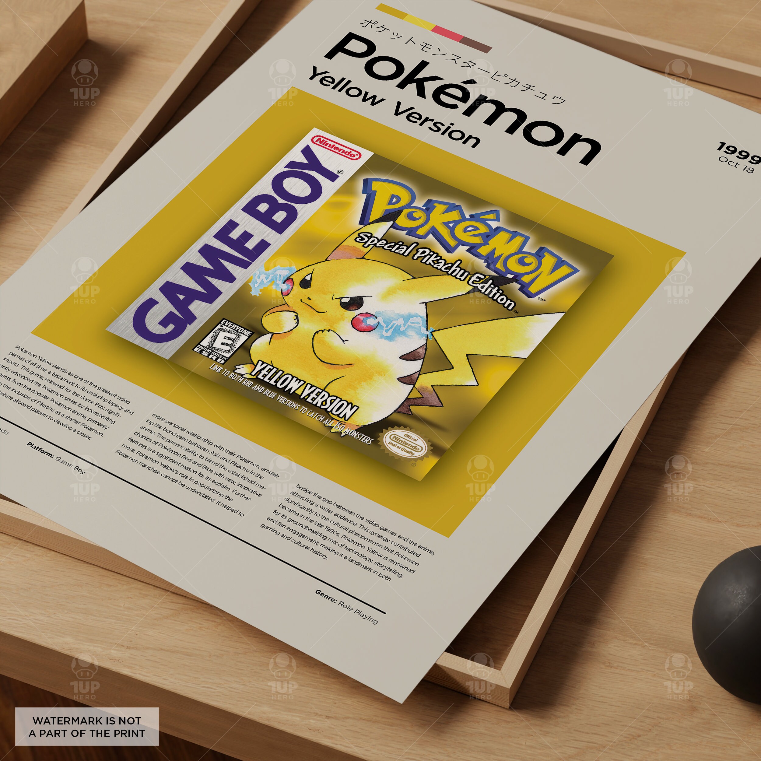 Pokemon Yellow Poster, Game Boy Poster, Nintendo Poster, Pikachu Poster ...