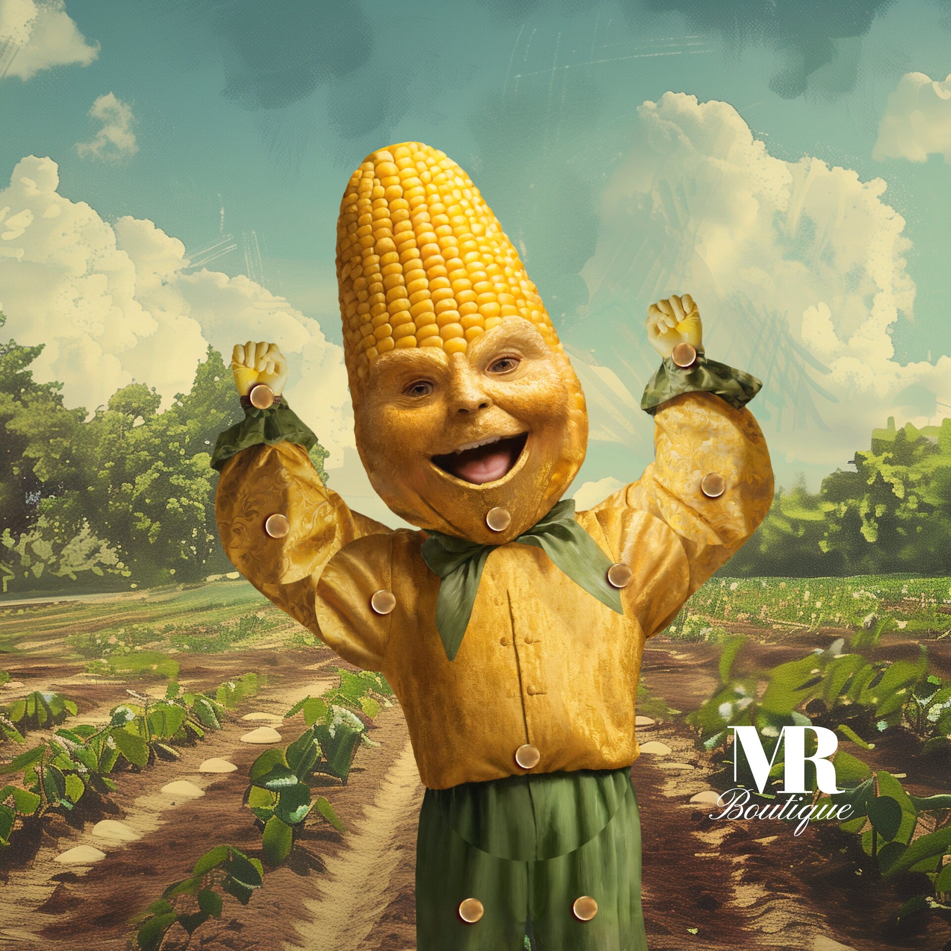 Goldiecorn Movable Paper Doll: Handmade Corn Figure (digital Download ...