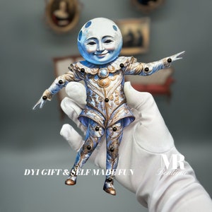 Boneca de papel móvel Lady-Moon, kit de artesanato celestial faça você mesmo, kit de artesanato criativo divertido para todas as idades, brinquedo de arte colecionável exclusivo