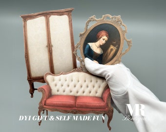 Vintage Furniture DIY Printable Set: Miniature Dollhouse Decor (Digital Download)