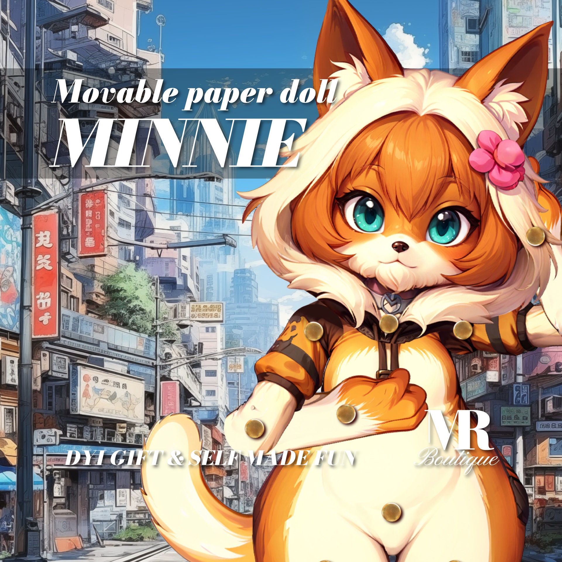 Furry Adopt Movable Doll: Customizable DIY Paper Toy (digital