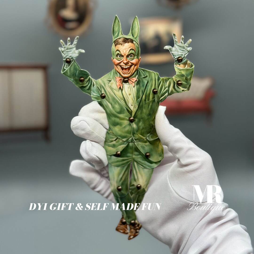 Rocky Rabz Movable Paper Doll, DIY Eccentric Bunny Figure, Easter Decor ...