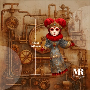 STEAM BUNDLE: Articulated Paper Doll Collection Royalty & Steampunk DIY Kits for Year-Round Crafting Fun, Kids Activity, Creative Play To zdjęcie 4