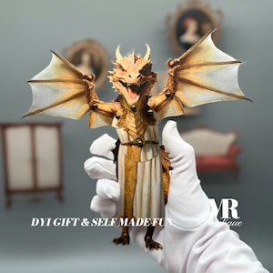 Draco il Drago - Bambola di carta articolata, Creatura fantasy, Progetto artigianale fai-da-te, Giocattolo mobile, Modello di carta interattivo, Figura articolata