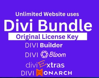 Divi Theme Plugin Builder Pacchetto licenza chiave Api originale Extra Bloom Monarc