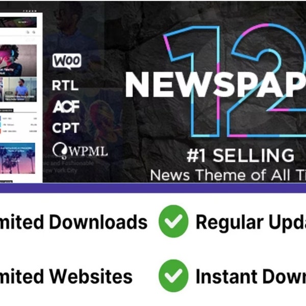 Newspaper 12.6.5 News Blog Megazine WooCommerce Multipurpose WordPress Theme GPL