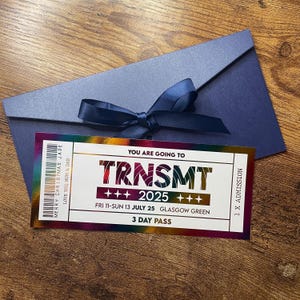 Personalisierte folierte Festival Karte | TRNSMT | Glasto | Leeds Fest | Faux Geschenkkarten | Weihnachtskarten | Geburtstagskarten