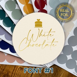 Folierte Geschmacksaufkleber | Kuchengeschmack Aufkleber | Luxus Gastronomie Aufkleber