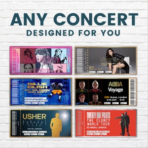 Personalisierte folierte Event-Karte | Vollfarbe und Folienkarte | Faux Novelty Ticket | Souvenir-Karte