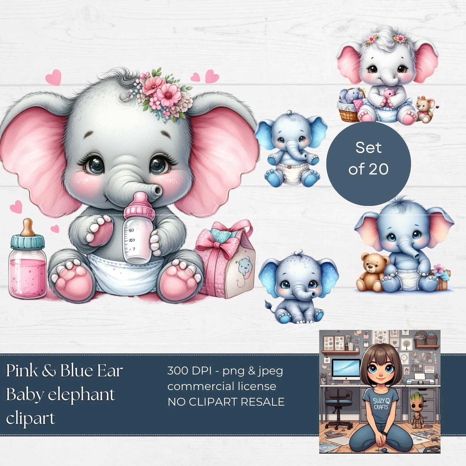 Cute Baby Elephant Clipart Png | Elephant Baby Shower | Baby Elephant ...