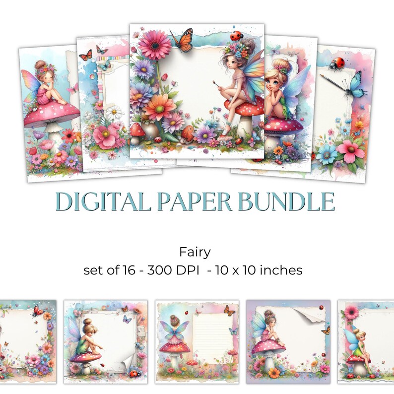 Fairy Background Paper Clipart Bundle | Digital Download | Clipart ...