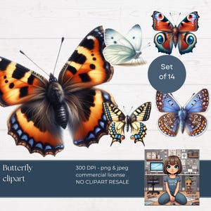 Butterfly clipart png | digital download | commercial use | png jpeg download Butterfly | instant download | butterfly sublimation