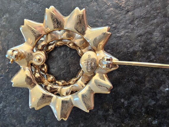 Vintage, Les Bernard Wreath Brooch - image 3