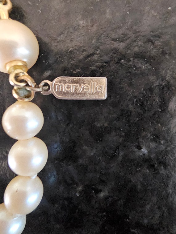 Vintage Marvella Pearl Necklace - image 2