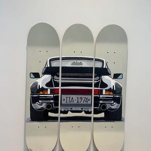 Custom hand painted skateboard art - Original, one of a kind  acrylic painting