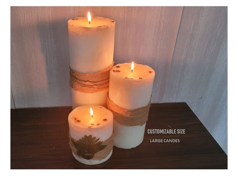 Large tower candles, decorative church candles, wedding and christening candles, housewarming gift, romantic aromatic big candles, decorativ image 5