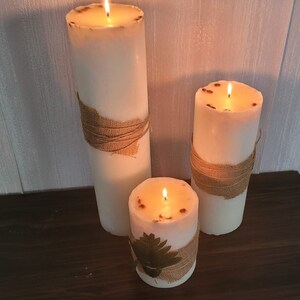 Large tower candles, decorative church candles, wedding and christening candles, housewarming gift, romantic aromatic big candles, decorativ image 2