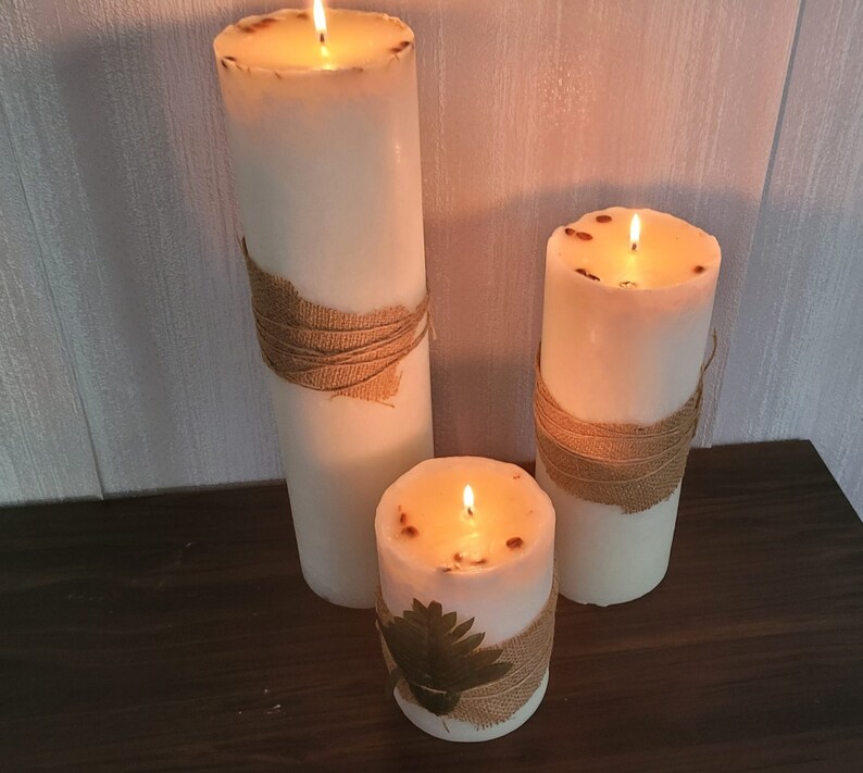 Large tower candles, decorative church candles, wedding and christening candles, housewarming gift, romantic aromatic big candles, decorativ image 2