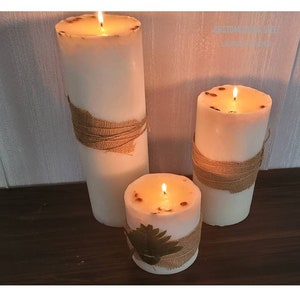 Large tower candles, decorative church candles, wedding and christening candles, housewarming gift, romantic aromatic big candles, decorativ 画像 6