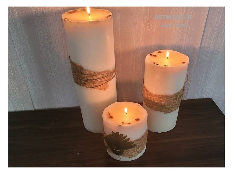Large tower candles, decorative church candles, wedding and christening candles, housewarming gift, romantic aromatic big candles, decorativ image 6