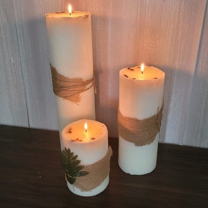 Large tower candles, decorative church candles, wedding and christening candles, housewarming gift, romantic aromatic big candles, decorativ 画像 9