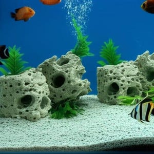 Handmade Aquarium Cave, Fish Hideout Shelter, Cichlid & Shrimp Hideaway, Natural Reef Look Decor, Terrarium Ornament