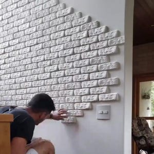 Decorative Brick – Paintable Wall Brick for Interior & Exterior – Lightweight Realistic Faux Stone Brick, farm house decor