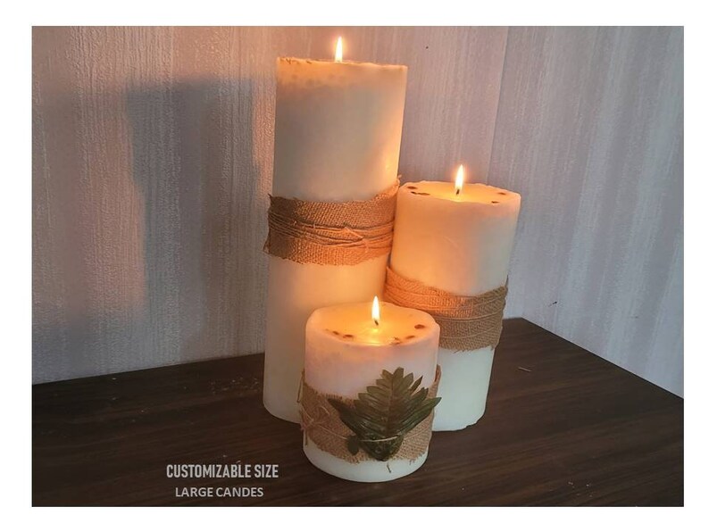 Large tower candles, decorative church candles, wedding and christening candles, housewarming gift, romantic aromatic big candles, decorativ image 4