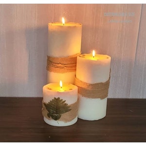 Large tower candles, decorative church candles, wedding and christening candles, housewarming gift, romantic aromatic big candles, decorativ image 8