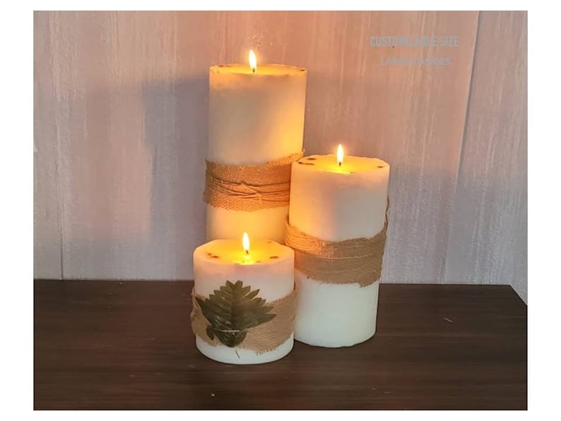 Large tower candles, decorative church candles, wedding and christening candles, housewarming gift, romantic aromatic big candles, decorativ image 8