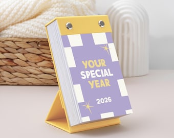 Ihr Besonderer Jahr 2026 Täglicher Tischkalender | Inspirierender Tear Off Kalender | Motivierendes Geschenk für jeden Tag