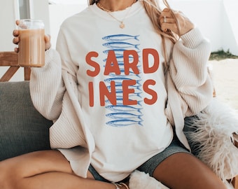 Tinned Fish Shirt Sardines Shirt Tomato Girl Aesthetic Tomato Girl Shirt Tomato Shirt Tomato Girl Summer Sardine Shirt Italian Shirt Sardine