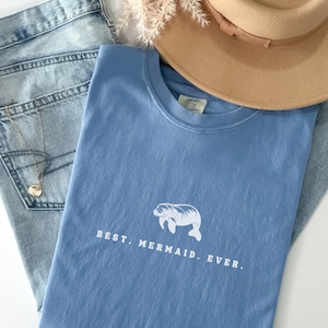 Manatee Shirt Manatee Ocean Animal Shirt Ocean Inspired Style Preppy Stuff Coconut Girl Mermaidcore Clothing Mermaid Top Mermaidcore image 5